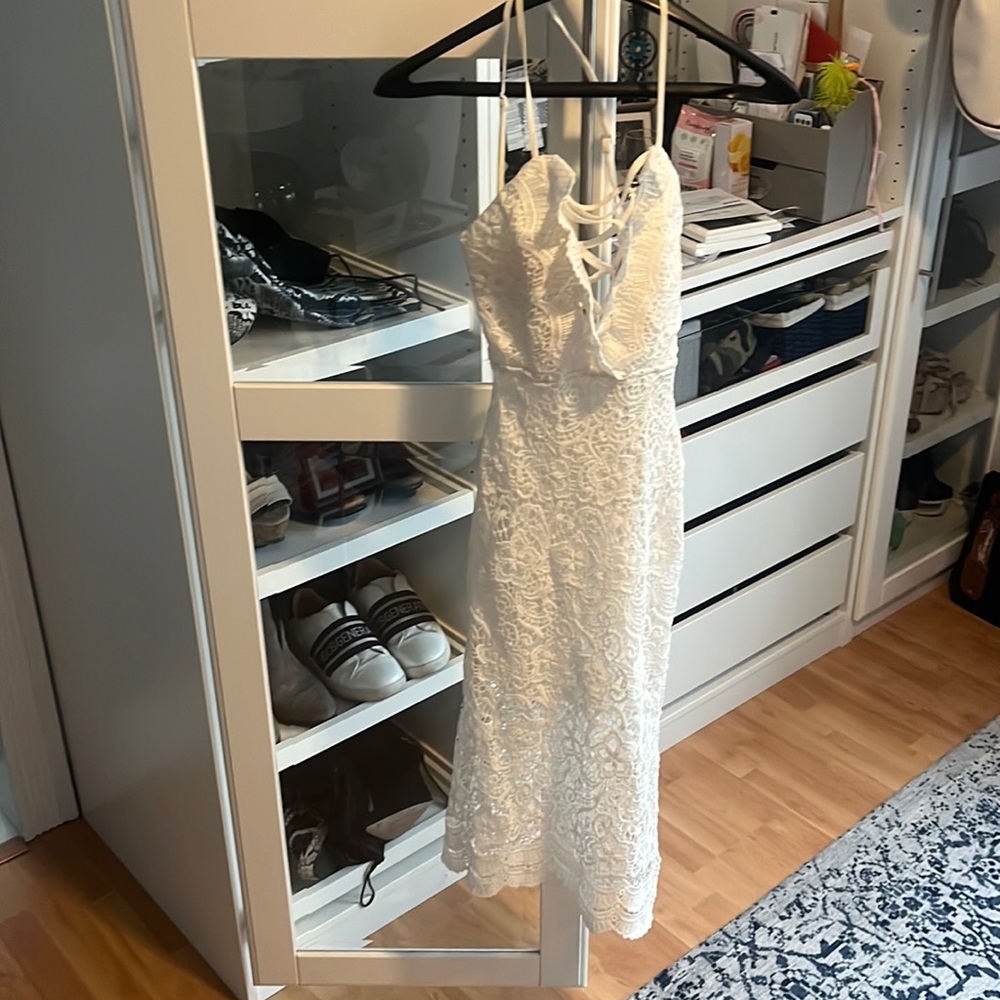 White floral dress